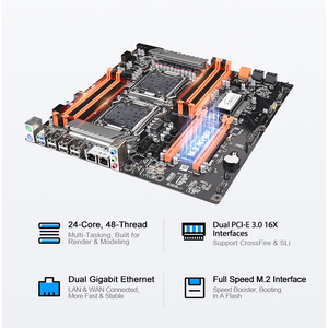 X79 듀얼 CPU 마더 보드 LGA 2011 E-ATX 메인 보드 USB3.0 SATA3 PCI-E <span class=keywords><strong>3</strong></span>.0 16X PCI-E NVME M.<span class=keywords><strong>2</strong></span> SSD 지원 Xeon 프로세서 - Product Image 2