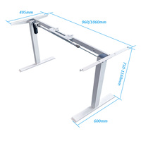 Table élévatrice électrique à moteur unique, moderne, automatique, ergonomique, en acier, limite de poids de 80 kg, étanche, pour le travail sur ordinateur, utilisation en villa