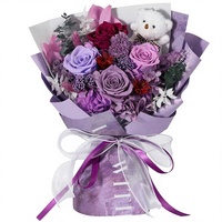 Ge conserveerde bloemenboeket berendesign cadeaudoos - Eeuwige echte rozen voor vrouwen Moederdag Valentijnsdag Verjaardag Jubileum