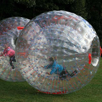 Boule de Hamster humain Zorb transparente Géant gonflable Moonwalks Roulant Zorbs sur terre Zorbing Herbe Balle de marche
