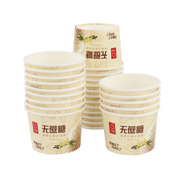 Eco friendly custom size single wall disposable ice cream paper cup with your own logo
