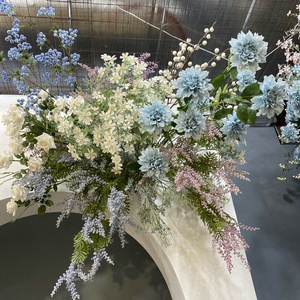 <span class=keywords><strong>Albizia</strong></span> en faux plastique de mariage 3 fourchettes flocage de <span class=keywords><strong>fleurs</strong></span> artificielles pour décoration de plafond - Product Image 2