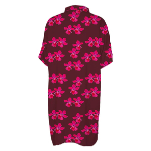 2025 Aloha femmes 100% rayonne personnalisé en gros impression florale coupe ample robe de plage Style classique femmes chemise robe en vente - Product Image 5