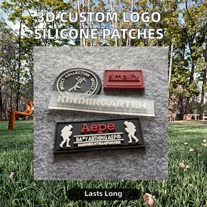 Parches de Silicona Transparentes con Logotipo Personalizado en 3D, Transferencia Térmica, Etiquetas de PVC para Calzado, con Respaldo de Velcro, para Lienzos con Diseño Floral - Product Image 2