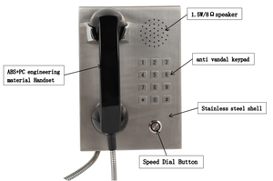 Téléphone industriel robuste IP/analogue anti-vandalisme pour prison, métro et espaces publics, vente directe usine, téléphones publics au prix le plus bas - Product Image 5