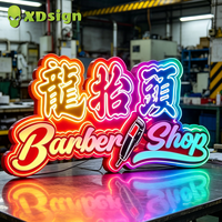 Lettres lumineuses LED XDsign, enseigne personnalisée avec logo, acrylique semi-transparent, 3D multicolores, télécommande, entreprises de publicité