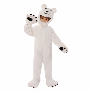 Disfraz de oso polar para niños, traje de actuación de rol de animales, traje de Halloween de piel blanca - Product Image 5