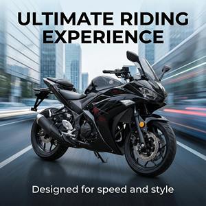 Apex Ride R3-400cc, Motocicleta de Alta Velocidad en Oferta, Suspensión Hidráulica, Tablero LCD, para Viajes Urbanos de Larga Distancia - Product Image 2