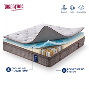 <span class=keywords><strong>Materasso</strong></span> Ortopedico Ibrido LOONGFUNG con Molle Insacchettate a Zone e Schiuma Gel Memory, Arrotolabile in Scatola, per Hotel, Personalizzabile, Basso MOQ - Product Image 1