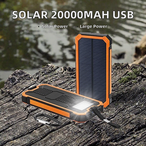 Banco de Energía Portátil Solar de 20000mAh de Alta Capacidad, Resistente al Agua, con Doble USB, Luz LED y Estación de Carga Portátil - Product Image 2