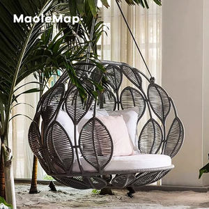 Columpio silla al aire libre jardín <span class=keywords><strong>hamaca</strong></span> patio balcón muebles terraza patio trasero ratán colgante salón huevo silla sala de estar sofás - Product Image 4