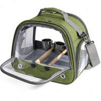 Sac de transport pour oiseaux YAOYUE Premium, cage de voyage en Oxford avec fenêtre transparente et plateau en acier inoxydable, pliable, 33x23x27cm