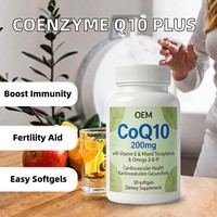 Capsules de Coenzyme Q10 Liposomique Cq10 Ubiquinone, Riches en Vitamines E et C, 30 Comprimés, Complément Alimentaire pour le Soutien Immunitaire, Extrait Naturel