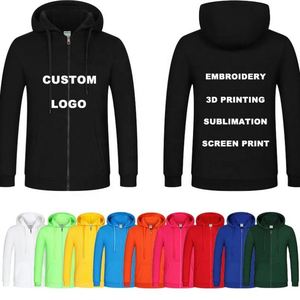 Sweat à capuche zippé personnalisé en Spandex/Polyester pour sublimation 3D, avec logo personnalisé, fermeture éclair, vierge, OEM, polaire printemps - Product Image 1