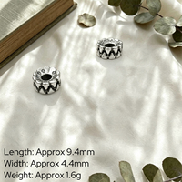 Perle de séparation en forme de petit poisson à dents tombantes, imitation argent, style rétro 37, accessoires de bijouterie DIY, vente en gros directe usine