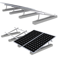 Kit de poutres triangulaires SunX-Tech en U, base en béton ou lestée pour système de montage solaire sur toit plat ou structure de montage au sol pour panneaux photovoltaïques