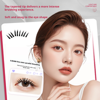 Bulu Mata Palsu Korea Model Wet Tip Cluster, Batang Tipis Tersegmentasi, DIY Individual, Logo Kustom, OEM Tersedia
