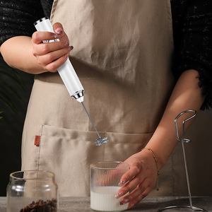 Espumador de Leche Eléctrico Chef Season Show, 100W Recargable, 3 Velocidades, Espumador de Café Manual, Negro, Blanco, Plateado - Product Image 3