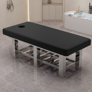 Table de massage robuste en acier inoxydable avec trou pour le visage - Lit de physiothérapie et de Tuina professionnel pour clinique, hôpital et spa - Product Image 1