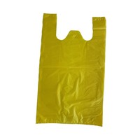 T-shirt type gilet jaune de grande qualité, emballage plastique pour épicerie avec des courses, 10 pièces