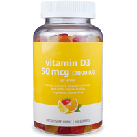 Complément alimentaire à base de plantes OEM Super Food Immune Support Bone Health Vitamine D3 Gummy 5000 UI Multivitamines Gummies