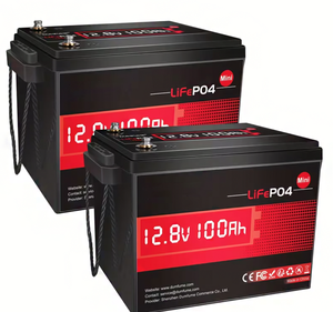 Batterie LiFePO4 mini 12,8 V 100 Ah avec BMS 100 A intégré, sortie de puissance 1280 W pour camping-cars, bateaux, moteurs de traction, systèmes solaires hors réseau - Product Image 2