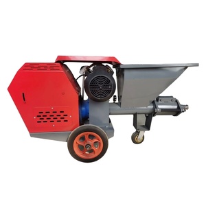 Mini pulvérisateur électrique de ciment, machine à projeter le plâtre mural 4 kW, trémie de 50 L, tuyau de 10 m, pompe à mortier - Product Image 1
