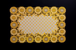 Rectangular <strong>Large</strong> Embossed Lace <strong>Placemats</strong> Waterproof Insulated Table <strong>Placemats</strong> - Product Image 3