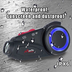Maxto-auriculares M3S 2K para casco de motocicleta, intercomunicador bluetooth con cámara HD, grabación, grupo de conductores - Product Image 4