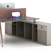 Mobilier de bureau moderne double Bureau Profilé en aluminium durable Cloison de poste de travail pour 2 personnes Assemblage facile