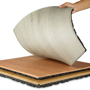 Thương mại PVC Mô hình gỗ cao su phòng tập thể dục gạch lát sàn bảo vệ Mat phòng tập thể dục sàn gạch cao su EPDM phòng tập thể dục sàn gỗ - Product Image 1