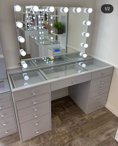 Tocador de maquillaje personalizado más barato de fábrica, tocador de maquillaje, mesa de tocador de madera de 30 pulgadas, tocador de maquillaje - Product Image 4