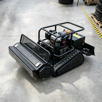 Tondeuse à gazon industrielle autopropulsée télécommandée, monocylindre, 4 temps, 2200W, 25HP, à essence, avec lame rotative et bac de ramassage