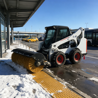Balayeuse à neige rotative pour mini-chargeuse pour le déneigement des routes avec bords anti-usure remplaçables pour les importateurs de machines