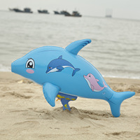 Jeux d'été Cadeau pour enfants Licorne Dinosaure Dauphin Vaisseau spatial Jouet gonflant pour piscine Bouée flottante Pistolet à eau
