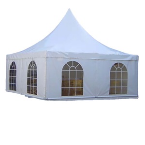 Pyramid <b>Tent</b> 4x4m Square Event <b>Canopy</b> With Arched Windows For Outdoor Parties - Product Image 1