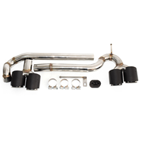 Pipa Knalpot Ganda F10 F11 Stainless Steel Serat Karbon Tebal 1.5mm Finishing Halus 520i/523i/525i/528i/530i M Quad Exhaust