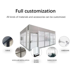 Thiết kế mới phổ biến kim loại khung Văn phòng Phòng Divider cách âm Tempered Glass phân vùng Tường Văn phòng cubicle - Product Image 5