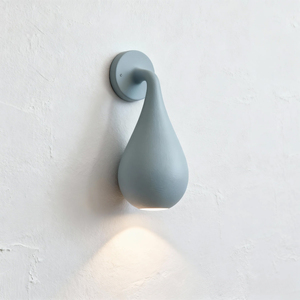 Gloss Grey Teardrop Ceramic Wall Lamp Minimalist Downward <b>Light</b> LED Wall Sconce for Bedroom <b>Corridor</b> Bathroom Home Decor - Product Image 3