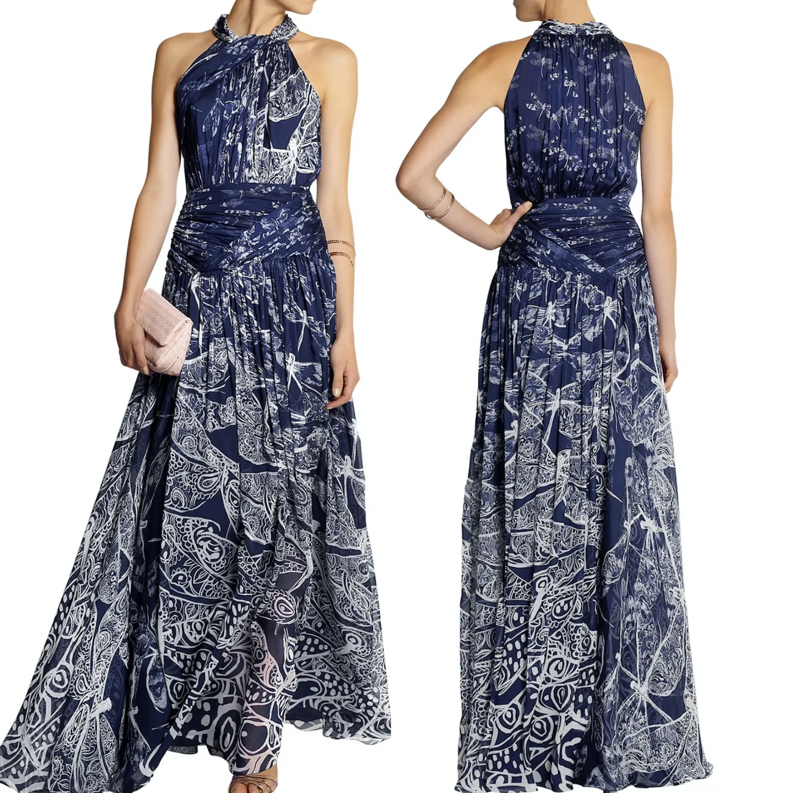 Printed Chiffon Maxi Dresses New Designer, Korean Fashion Dresses For summer, Long Evening Dresses