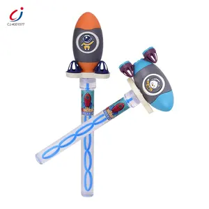 Chengji Summer Outdoor Plastic Soap Party Bubble Maker Toys Bubble Wand 2 In 1 Space Rocket Wand Maker Toy Soap Bubbles For Kids