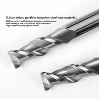 Fraise à rainurer à fond plat en carbure de tungstène à 2 dents, 55 degrés, pour alliage d'aluminium, qualité export CNC, BAIMUSHAN Zhejiang