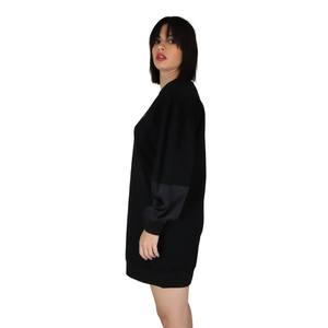 Uwa23067ve abito nero a linea elegante tinta unita in Spandex per le occasioni del giorno taglia unica 6XL per la primavera autunno inverno - Product Image 2