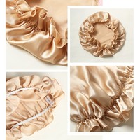 Bonnet de Douche en Soie de Mûrier Respirant et Coupe-Vent pour Femme, Idéal pour les Soins Capillaires et Post-partum – Véritable Bonnet de Beauté