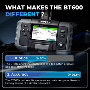 TOPDON BT600 3,5-Zoll-Farbdisplay mit integriertem Thermodrucker, Autobatterietester, Lastprüfgerät, Autobatterie-Analysegerät mit Drucker - Product Image 3