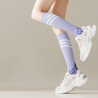 Chaussettes de compression pour femmes, haute élasticité, douces, antidérapantes, longueur genou, chaussettes de sport, chaussettes antidérapantes, chaussettes de yoga, chaussettes de Pilates avec grip