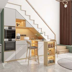 Retro Style <b>Sideboard</b> Wine Cabinet for Home Bar <b>Vintage</b> Inspired Hardware Warm Wood Tone Curved Edges for Nostalgic Dining Space - Product Image 1