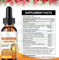 Ausreson Complément alimentaire à base de plantes biologique et naturel : Cannelle de Ceylan, Melon Amer, Thé Vert, Curcuma, Gouttes liquides de Berbérine Liposomale