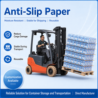 Feuille de papier kraft antidérapante, haute friction, sur mesure, écologique et recyclable pour l'emballage logistique et d'entrepôt