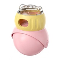 Jouet interactif pour animaux de compagnie, distributeur de friandises en plastique ABS à ouverture réglable, jouet à bascule sonore pour la distribution lente de nourriture pour chats et petits chiens